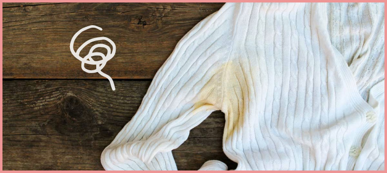 洋服のわき下が黄ばむ